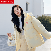 百亿补贴：PRETTYCHERRY 羽绒棉服短款2024新款冬季加厚棉衣宽松甜美可爱外套