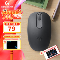 logitech 罗技 M196无线蓝牙鼠标办公鼠标台式电脑笔记本鼠标便携鼠标Mac ipad平板手机鼠标时尚 WF13B M196 石墨灰