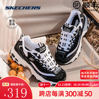 SKECHERS 斯凯奇 D'lites 1.0 女子休闲运动鞋 66666179/BKW 黑白 38