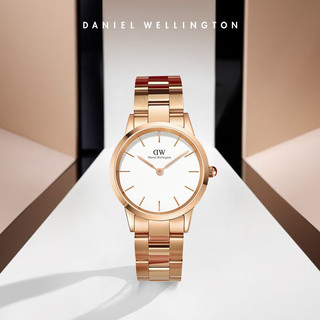 丹尼尔惠灵顿（DanielWellington）DW小精钢手表男表36mm白盘金色钢带男士腕表DW0010020