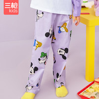 三枪童装 迪士尼舒肤薄款纯棉男童女童儿童家居裤长裤