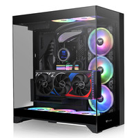 Thermaltake(Tt)CTE E550 TG 海景房机箱 电脑主机 (支持背插/三面玻璃/EATX主板/支持420水冷) 黑色