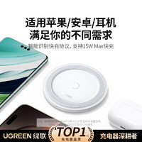 移动端、京东百亿补贴：UGREEN 绿联 无线充电器桌面充电板底座15W