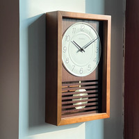 DODEKA 多帝家 日式复古挂钟 原木色 DOH-22010 15英寸