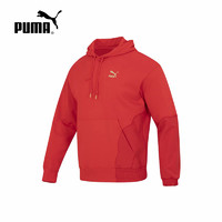 PUMA 彪马 连帽卫衣男女款2023春新款情侣运动红色套头衫539593-11