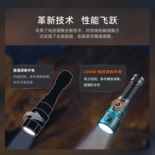 FENIX菲尼克斯手电筒强光远射家用多功能户外轻便手电LD系列 LD45R(调焦手电)