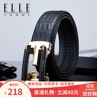 ELLE HOMME 法国品牌 男士真皮自动扣腰带