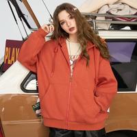 【田园邋遢摇滚系列】2024秋冬撒银针织连帽卫衣外套女