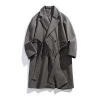 【男女同款】2024秋冬翻领显瘦高级感商务毛呢外套大衣