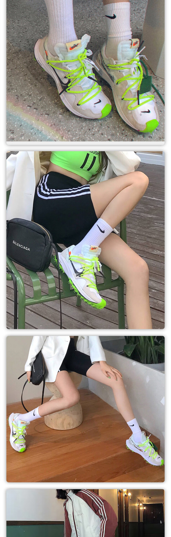 nike耐克everydaylightweightcrew中性运动长筒袜sx7676100白色m三双