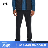 安德玛 UNDERARMOUR）ColdGear Infrared男子收腿高尔夫运动长裤1379729 黑色001 34/30