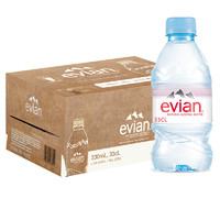 evian 依云 法国进口矿泉水小瓶依云饮用 天然矿泉水山泉水英文版 依云330ml*24瓶英文版 瓶