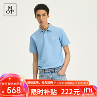 Marc O'Polo 马可波罗 MOP 2024夏季新款撞色logo菠萝纹肌理Polo衫男B61203A5352T