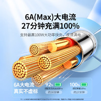 绿联type-c数据线6a5a充电线适用华为荣耀100w88w66w小米安卓手机Mate60短tapyc软长usb转tpyec超级快充器线