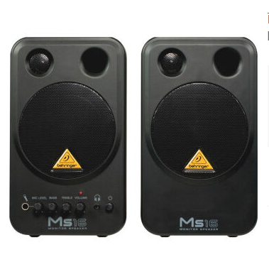 behringer 百灵达 MS16家用多媒体电脑4寸监听音箱高音质书架音响