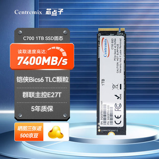 芯点子芯点子C700 512G 1T 2T SSD固态硬盘 M.2接口 NVMe PCIe4.0 台式机笔记本电脑存储硬盘 2TB