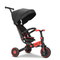 永久儿童三轮脚踏车3到6岁宝宝多功能可折叠三合一遛娃后推杆