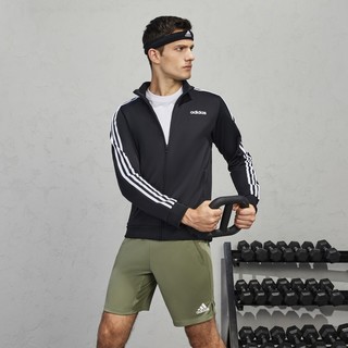 adidas 阿迪达斯 休闲舒适三条纹立领夹克外套男装秋季adidas阿迪达斯官方轻运动