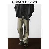 URBAN REVIVO UR2024冬季新款男装设计感做旧水洗丹宁休闲长裤UML840098