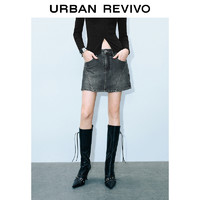 URBAN REVIVO UR2024秋季新款女装复古高街辣妹风裙裤牛仔短裤UWJ840078