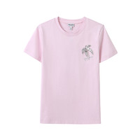 Juicy Couture 橘滋 T恤女2023夏季新款时尚简约轻奢纯棉短袖上衣白