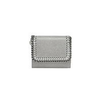 STELLA McCARTNEY 斯特拉·麦卡特尼 [FALABELLA]Stella McCartney小号翻盖银色钱夹包手拿链条零钱包