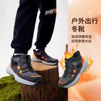 SKECHERS 斯凯奇 男中大童|24年秋冬新品男童鞋冬靴雪地靴搭扣中帮