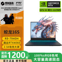 机械革命 蛟龙16S 2024 R9-7940H RTX4060 电竞游戏笔记本