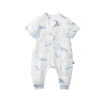 babycare 自然凉选系列 BC2311512 儿童2层短袖分腿式睡袋 哈沃伊海蓝 120码