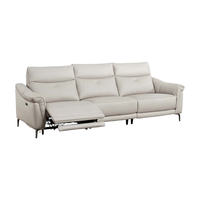  顾家家居 KUKA  90.DK.6088C 功能科技布沙发 三人位右电动 奶油灰
