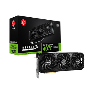 MSI 微星 万图师 GeForce RTX 4070 Ti SUPER 16G VENTUS 3X BLACK OC 显卡