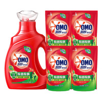 OMO 奥妙 除菌除螨洗衣液 1kg+400g*4袋 桉树艾草香