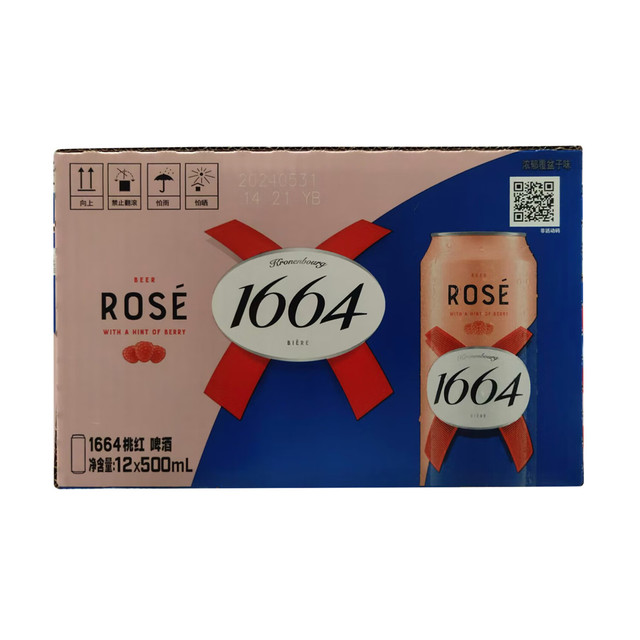 1664凯旋 1664啤酒桃红500ml*12罐果味精酿啤酒