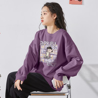 唐狮 TONLION卫衣女装史努比联名印花圆领卫衣宽松把百搭款潮