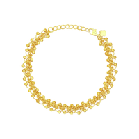 CHOW TAI FOOK 周大福 EOF1239 蕾丝满天星足金手链 15cm 9.55g