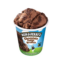 BEN&JERRY'S BEN & JERRY'S Ben&Jerry's本杰瑞巧克力布朗尼香草桶装雪糕冰激淋465mL