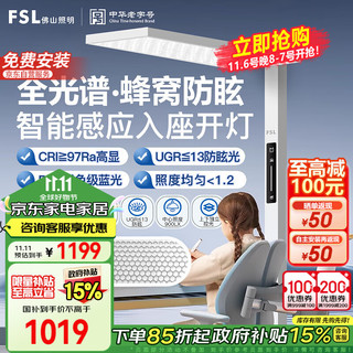 FSL 佛山照明 大路灯 护眼灯落地台灯全光谱立式学习灯书雁pro100W