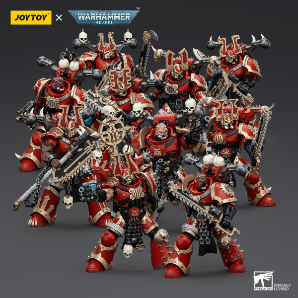 暗源游戏周边_JOYTOY 暗源战锤40K 吞世者恐虐狂战士十款1:18 可