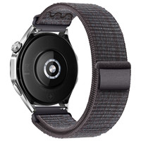适用佳明Garmin手表Forerunner255/245/235织绣尼龙vivomove4S表带Venu3/2智能Fenix6/pro/935/945/955/5x/7x 【尼龙织绣回环】黑配蓝