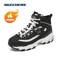 SKECHERS 斯凯奇 女鞋高帮加绒熊猫老爹鞋休闲增高保暖运动鞋