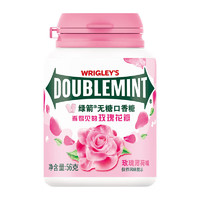 DOUBLEMINT 绿箭 无糖口香糖56g瓶装绿茶原味薄荷味办公室休闲零食万圣节 玫瑰薄荷味40粒*1瓶