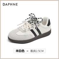 DAPHNE 达芙妮 经典德训鞋女款2024秋冬新款复古休闲芭蕾运动软底轻便板鞋