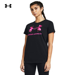 UNDER ARMOUR 安德玛 UNDERARMOUR）春夏Sportstyle女子训练运动短袖T恤1356305 黑色008 XS