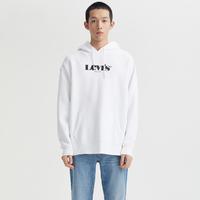 Levi's 李维斯 春季男士加绒连帽卫衣oversize落肩情侣LOGO上衣