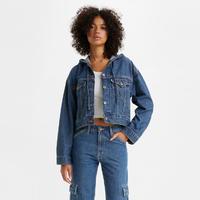 Levi's 李维斯 银标系列春季女士连帽牛仔夹克短款休闲外套