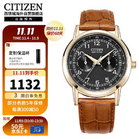 CITIZEN 西铁城 男士光动能皮带手表 AO9003-08E 42.3mm