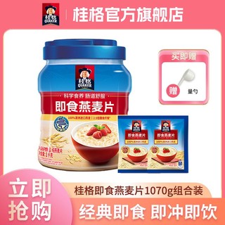 百亿补贴：QUAKER 桂格 即食燕麦片1070g+赠量勺