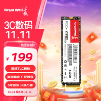 Great Wall 长城 512GB SSD固态硬盘 M.2接口(NVMe协议)PCIe 3.0x4 GW3300系列