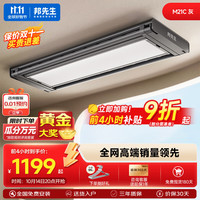 邦先生【全网高端领先】电动晾衣架隐形晾衣杆阳台米家智能超薄机 M21C灰【新设计挂孔+智能操控】