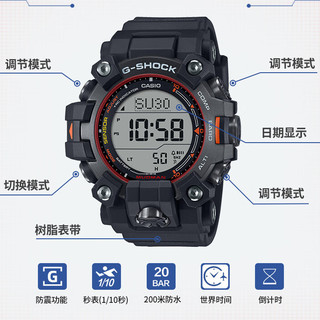 CASIO 卡西欧 MOG泥王 G-SHOCK陆地系列 52.7毫米太阳能电波腕表 GW-9500MEC-1